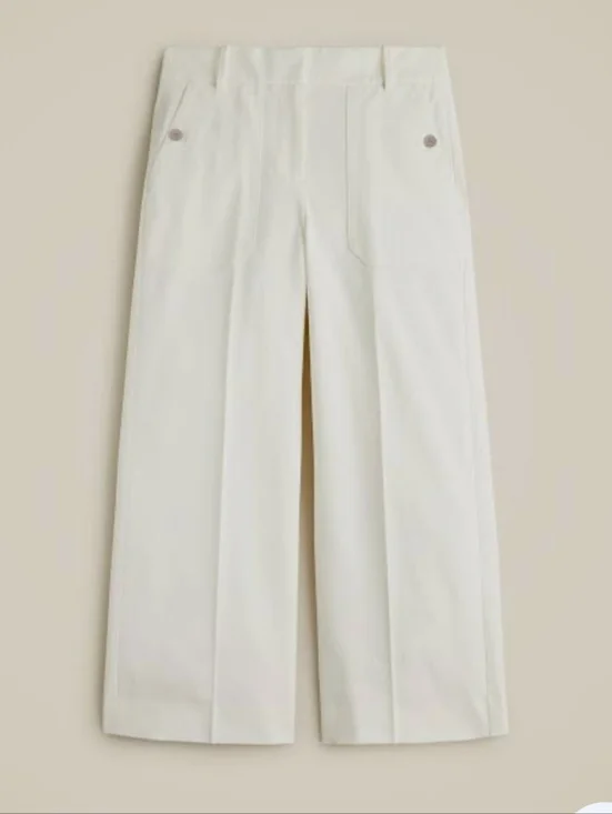 J.Crew Sydney Wide-Leg Pants – Cream / Ivory Size 8 - Picture 1 of 9